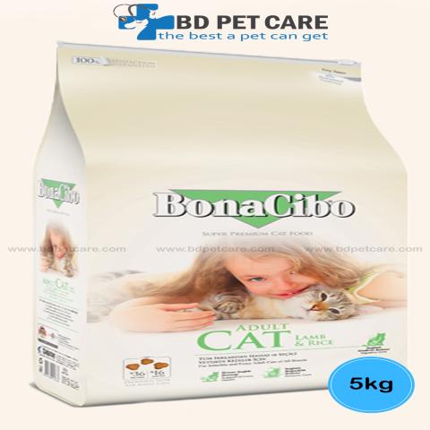 Bonacibo Adult Cat food Lamb & Rice Cat Dry food 5kg