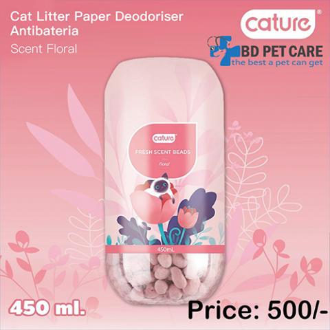 Cature Cat Litter Deodorizer – Fresh Scent Beads Floral 450 ml