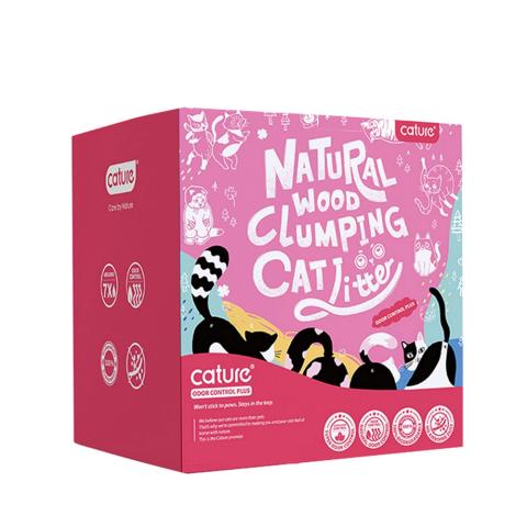 Cature Natural Wood Clumping Litter Odor Control Plus 8kg