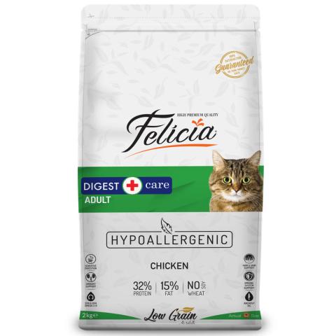 Felicia Digest Care Chicken Adult Cat Dry Food Low Grain 2kg