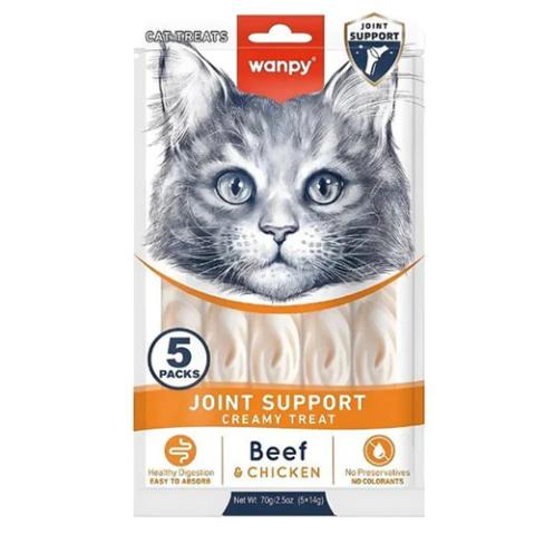 Wanpy Adult Cat Functional Creamy Lickable Treat - Beef & Chicken (Joint Support)