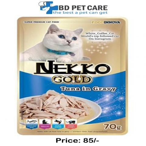 Nekko Gold Tuna in Gravy Cat Food 70g