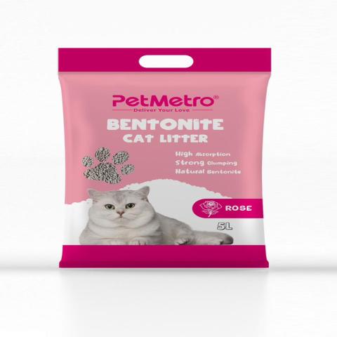 Pet metro Bentonite cat litter Rose 5L