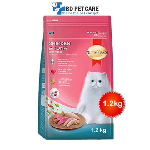 Smart Heart Adult Cat Food Chicken & Tuna 1.2kg