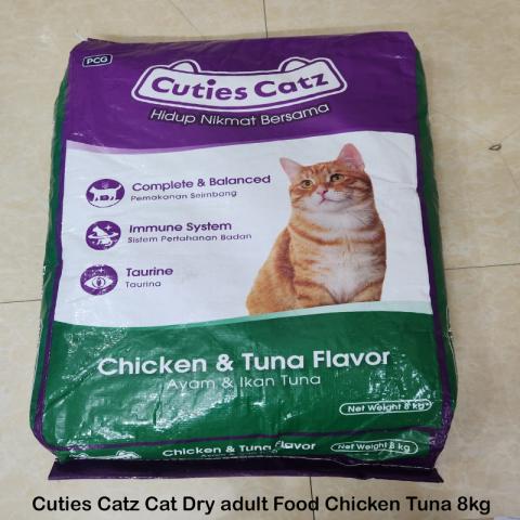 Cuties Catz Cat Dry adult Food Chicken Tuna 8kg