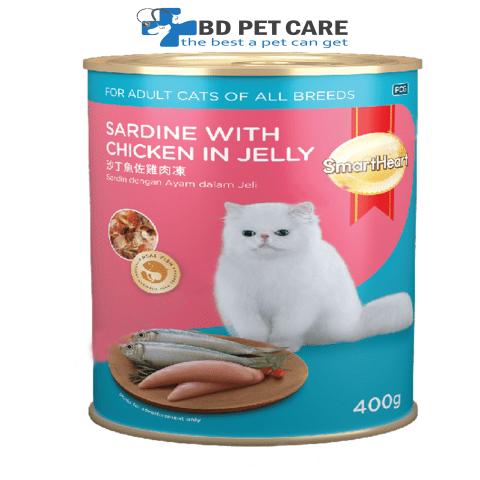 Smart Heart Cat Food Sardine With Chicken In Jelly 400gm