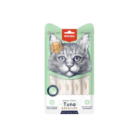 Wanpy Creamy Treats Cats Tuna & Scallop 70g