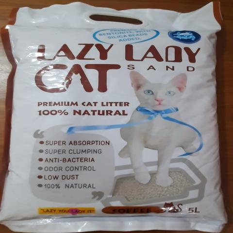 Lazy Lady Sand Bentonite Cat Litter Coffee 5L