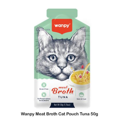 Wanpy Meat Broth Cat Pouch Tuna 50g
