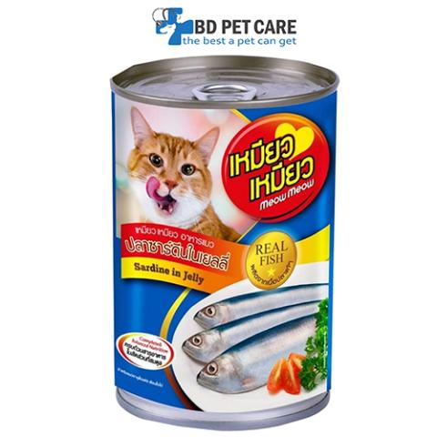 Meow Meow Canned Cat Food Sardine in Jelly 400gm