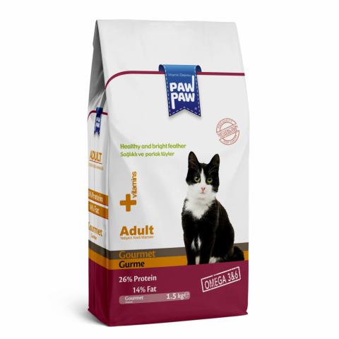 Pawpaw Adult Cat Food Gourmet 1.5kg