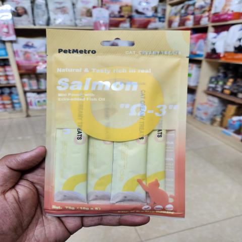 PET METRO CAT CREAMY TREAT SALMON 75 G